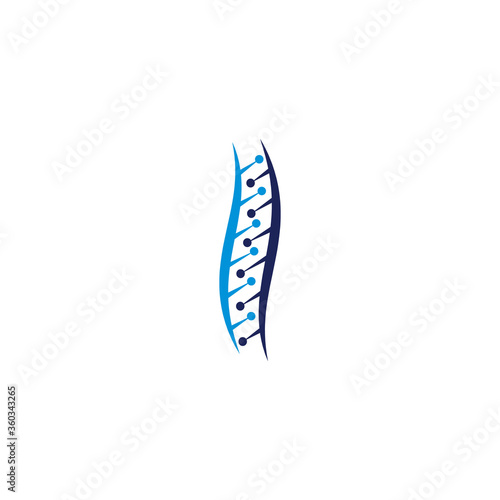 Science genetics vector logo design. Genetic analysis  research biotech code DNA. Biotechnology genome chromosome. 