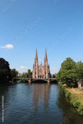 The beautiful St. Paul's Church of Strasbourg (a major Gothic Revival architecture).