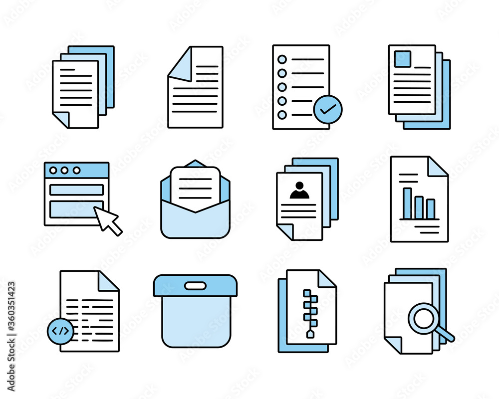 bundle of documents files office icons bundle of documents files office icons
