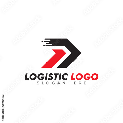 Logistic logo vector for business / company. Modern delivery service logo template design.