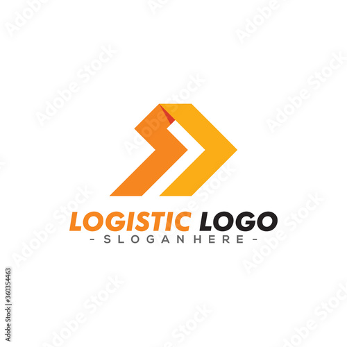 Logistic logo vector for business / company. Modern delivery service logo template design.