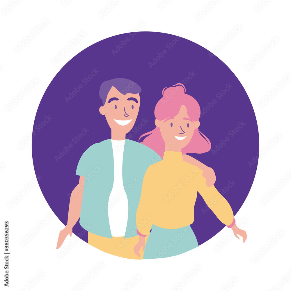 happy friendship day celebration with couple pastel flat style happy friendship day celebration with couple pastel flat style