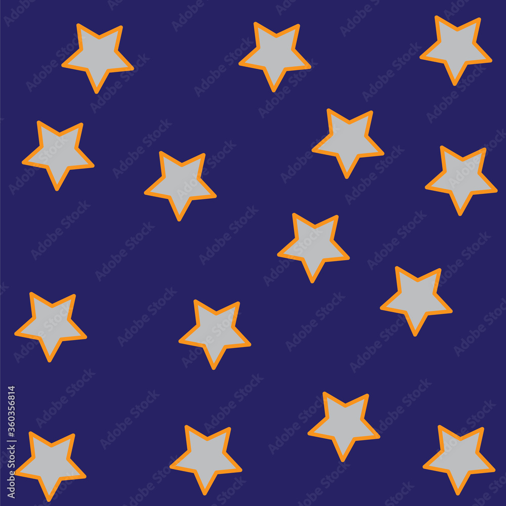 abstract pattern with stars on a blue background for fabric and Wallpaper