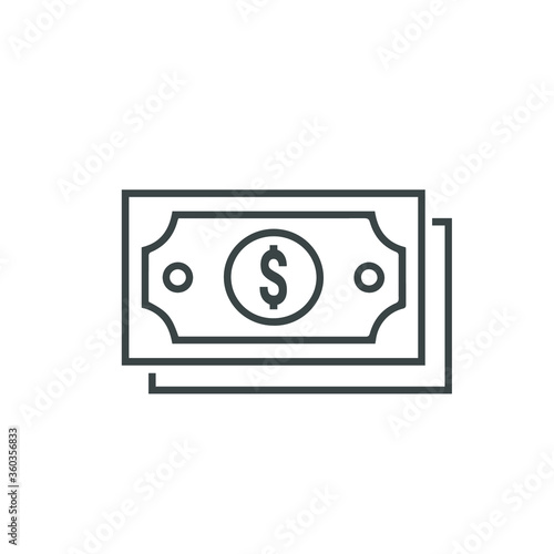 Dollar icon. Money sign isolated, Vector illustration. EPS 10.