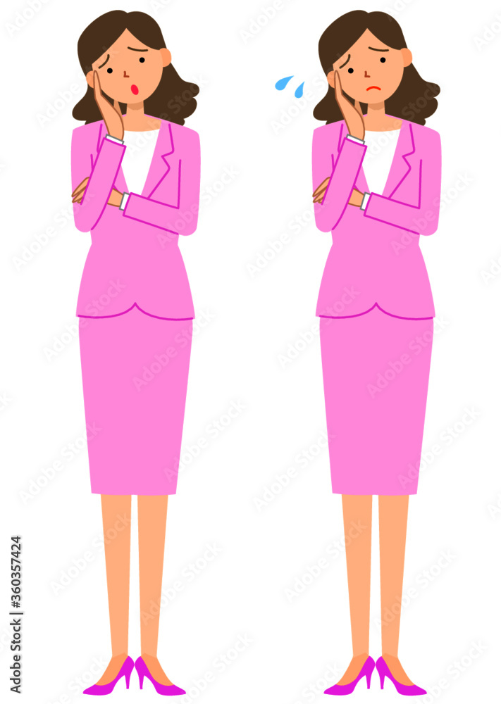 困る女性 困る女性