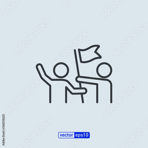 Goal icon - editable vector illustration eps10