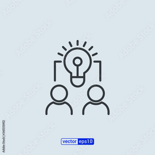 Brainstorm icon - editable vector illustration eps10