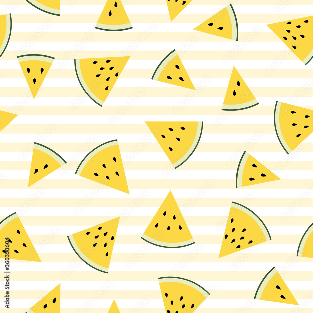 Yellow Watermelon. Vector Illustration EPS Yellow Watermelon. Vector Illustration EPS