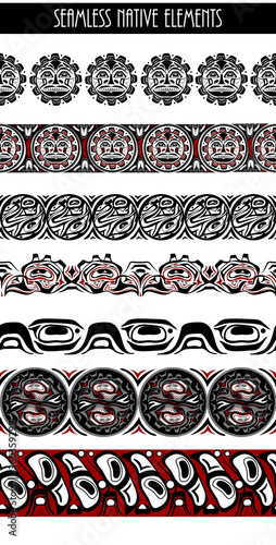 abstract background native north american set