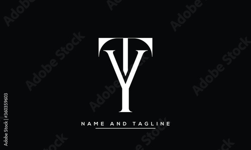 alphabet letters monogram icon logo TY or YT photo