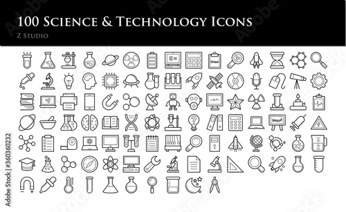 100 Science & Technology Icons
