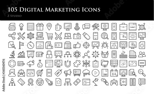 105 Digital Marketing Icons