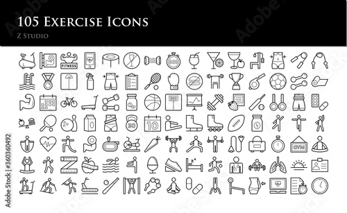 105 Exercise Icons