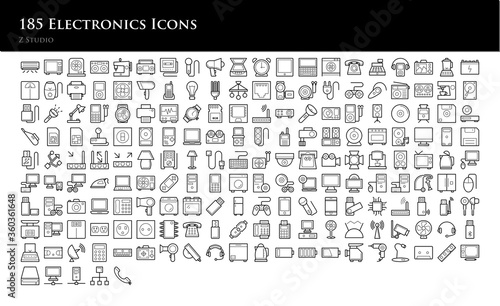 185 Electronics Icons