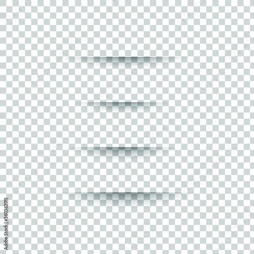 Vector realistic Cuts in paper sheet with a shadow on transparent background. 3d incision in the paper. parallel lines. Template for your design.