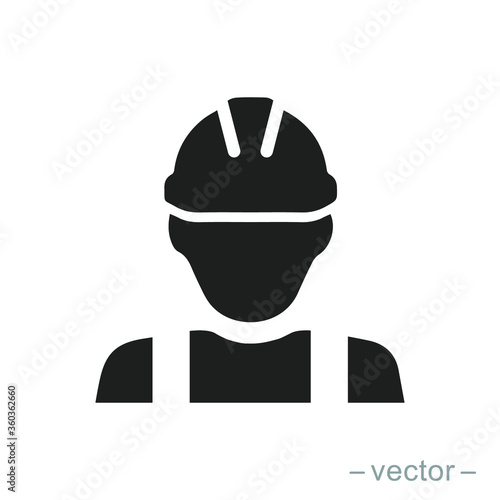 Construction worker icon. Vector illustration. EPS 10.