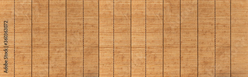 Panorama of Pattern of bamboo blinds texture and seamless background