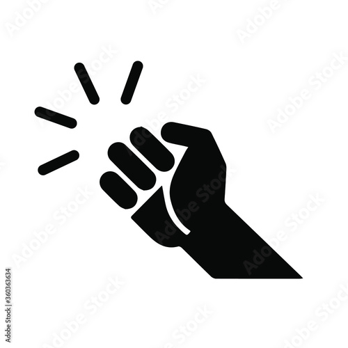 Hand knocking on door icon. Vector illustration. EPS 10. Fototapete