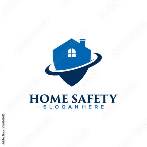 Home Security Logo Template Design. Vector illustration