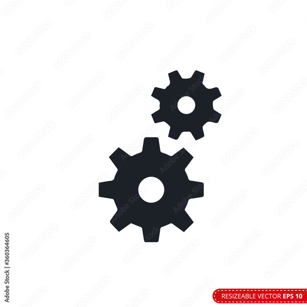 Gear Icon Vector Template, Flat Design Engineering Cogwheel. EPS 10. Gear Icon Vector Template, Flat Design Engineering Cogwheel. EPS 10.