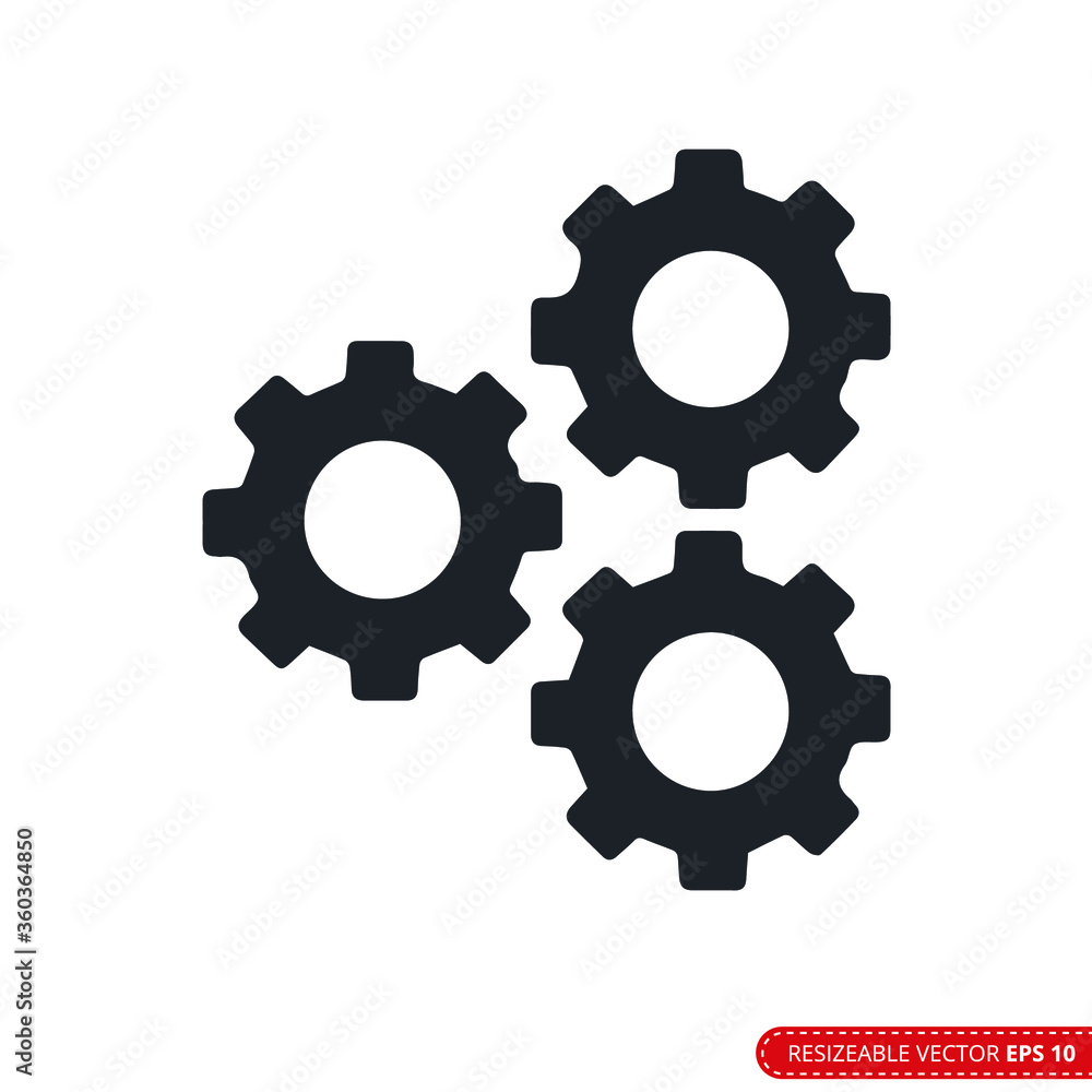 Gear Icon Vector Template, Flat Design Engineering Cogwheel. EPS 10. Gear Icon Vector Template, Flat Design Engineering Cogwheel. EPS 10.