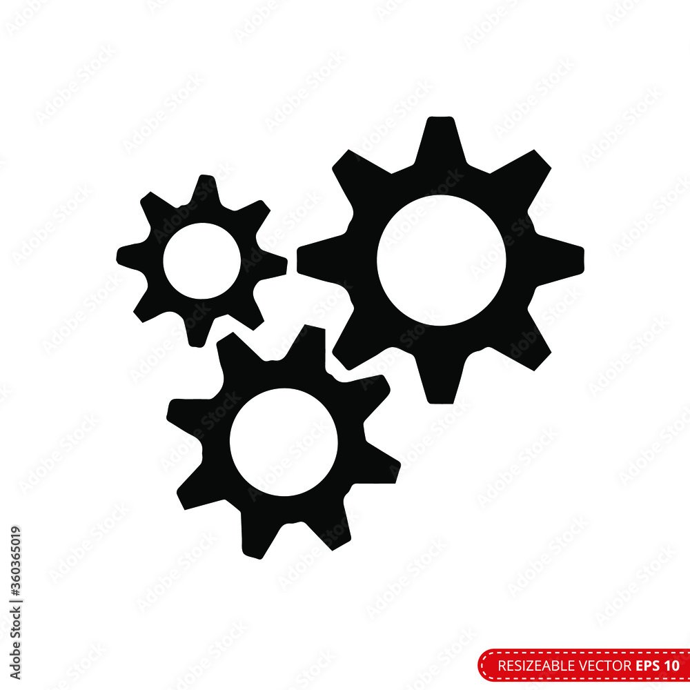 Gear Icon Vector Template, Flat Design Engineering Cogwheel. EPS 10. Gear Icon Vector Template, Flat Design Engineering Cogwheel. EPS 10.