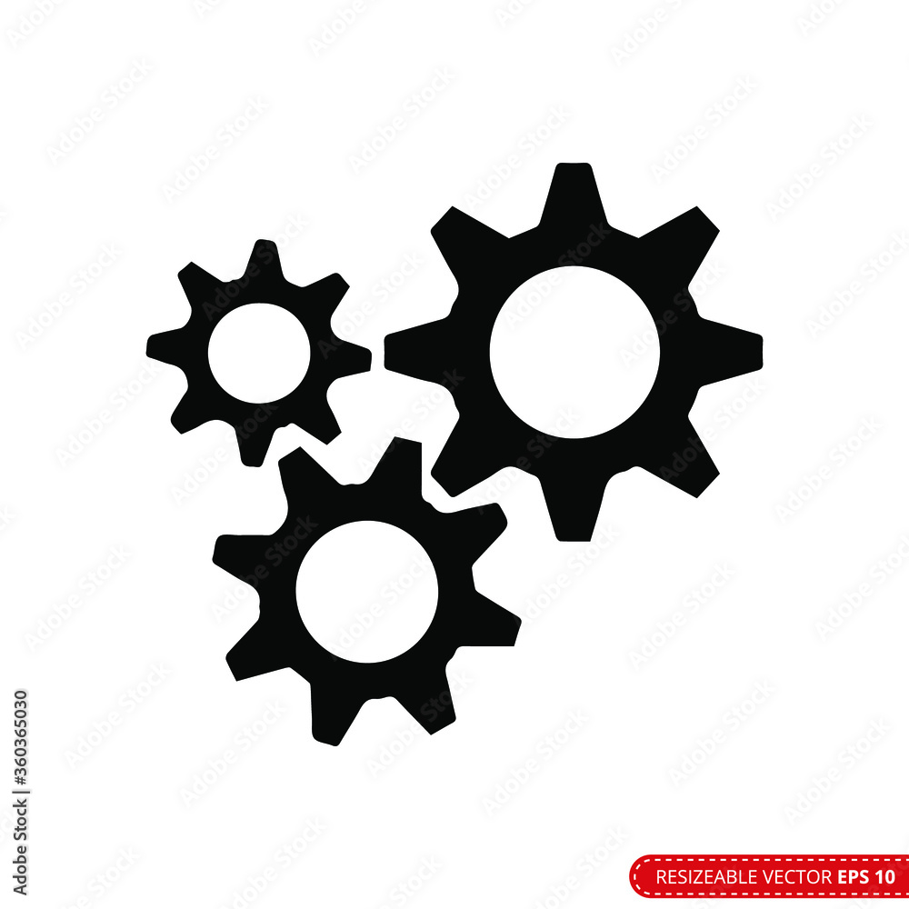 Gear Icon Vector Template, Flat Design Engineering Cogwheel. EPS 10. Gear Icon Vector Template, Flat Design Engineering Cogwheel. EPS 10.
