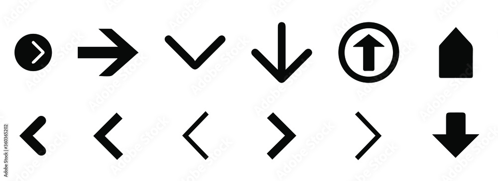 Set of black vector arrows. Arrow icons. EPS 10. Set of black vector arrows. Arrow icons. EPS 10.