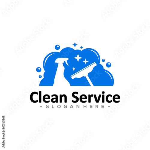 Cleaning Service Logo Vector. Creative Cleaning Logo Template Design.