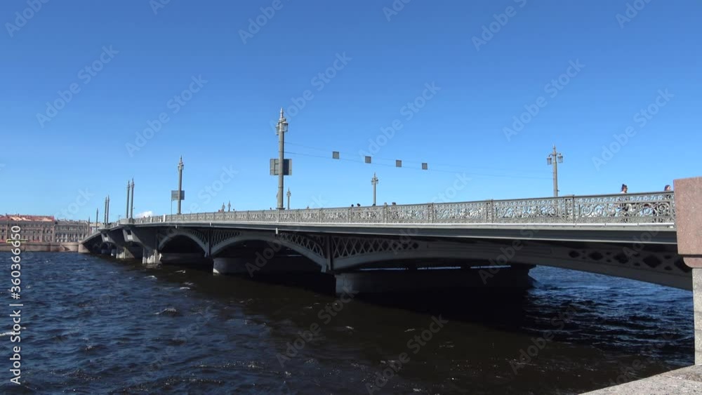 Annunciation bridge close-up, Sunny summer day. Saint Petersburg Annunciation bridge close-up, Sunny summer day. Saint Petersburg