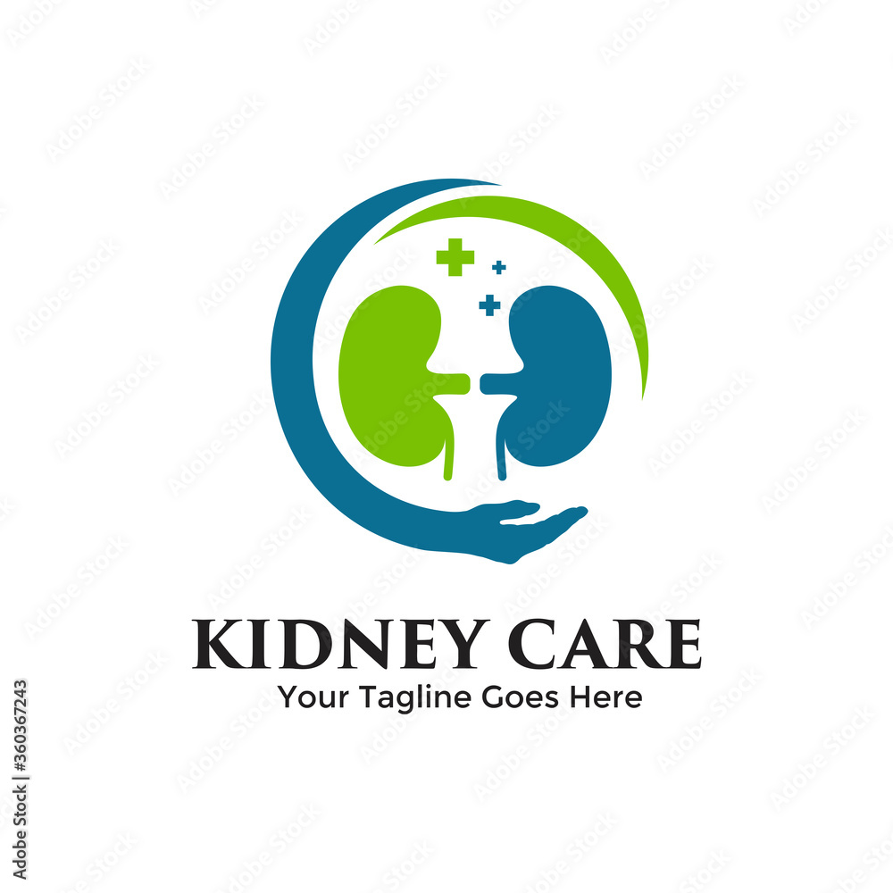 Kidney Care logo vector combination. Creative urology logo concept design template. Kidney Care logo vector combination. Creative urology logo concept design template.