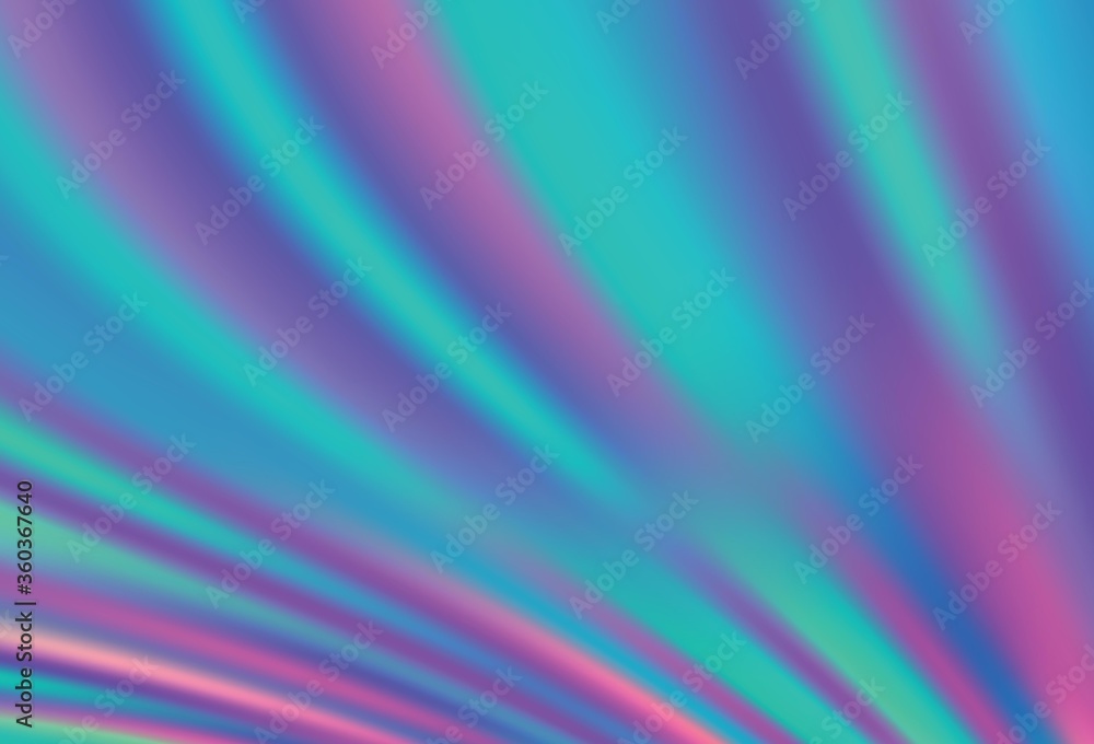 Fototapeta premium Light Blue, Green vector blurred bright template.