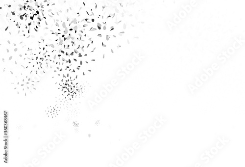 Light Gray vector doodle pattern with leaves.