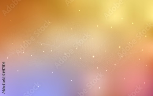 Light Pink  Yellow vector cover with spots. Abstract illustration with colored bubbles in nature style. The pattern can be used for beautiful websites.
