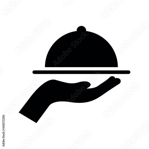  service icon, resturant service icon with hand