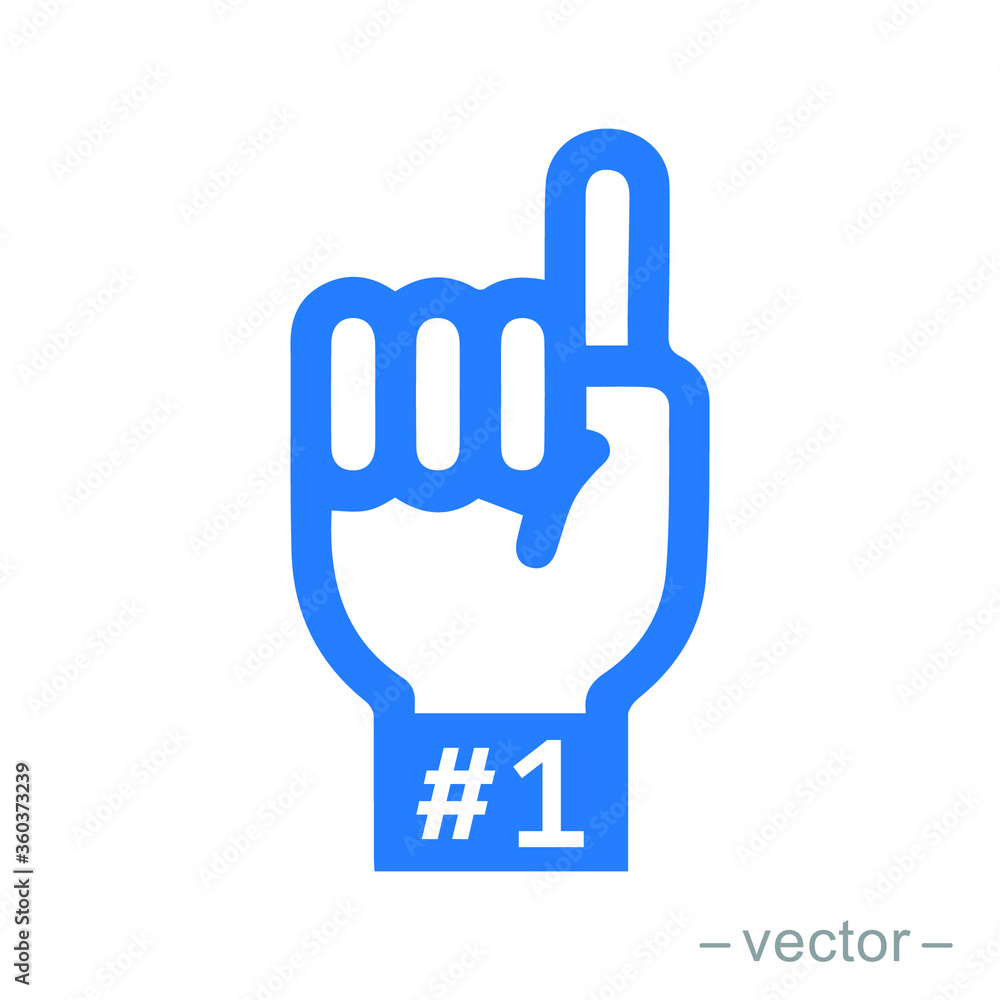 Fan Number One. Vector Illustration. Eps 10. Fan Number One. Vector Illustration. Eps 10.