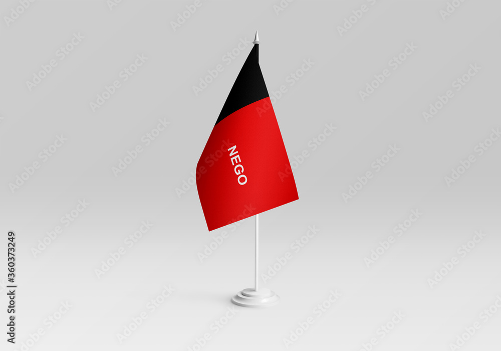 Obraz premium 3d illustration. Paraiba state flag with a gray background. One of the states of Brazil.