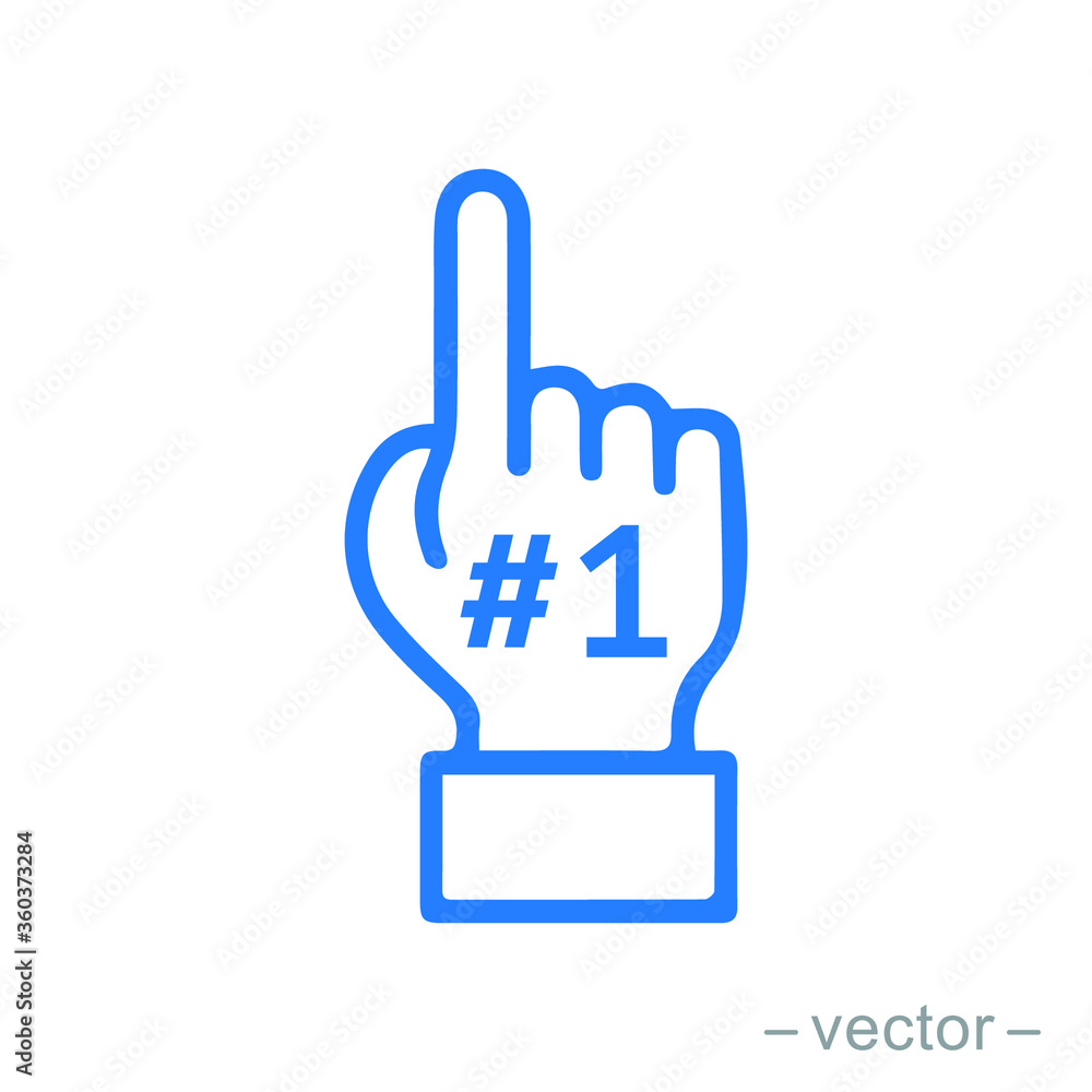 Fan Number One. Vector Illustration. Eps 10. Fan Number One. Vector Illustration. Eps 10.
