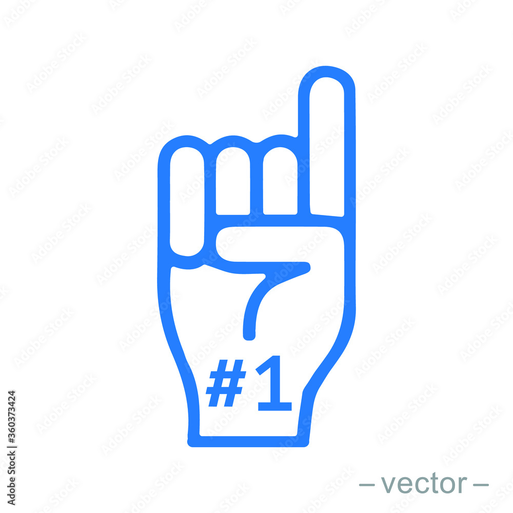 Fan Number One. Vector Illustration. Eps 10. Fan Number One. Vector Illustration. Eps 10.