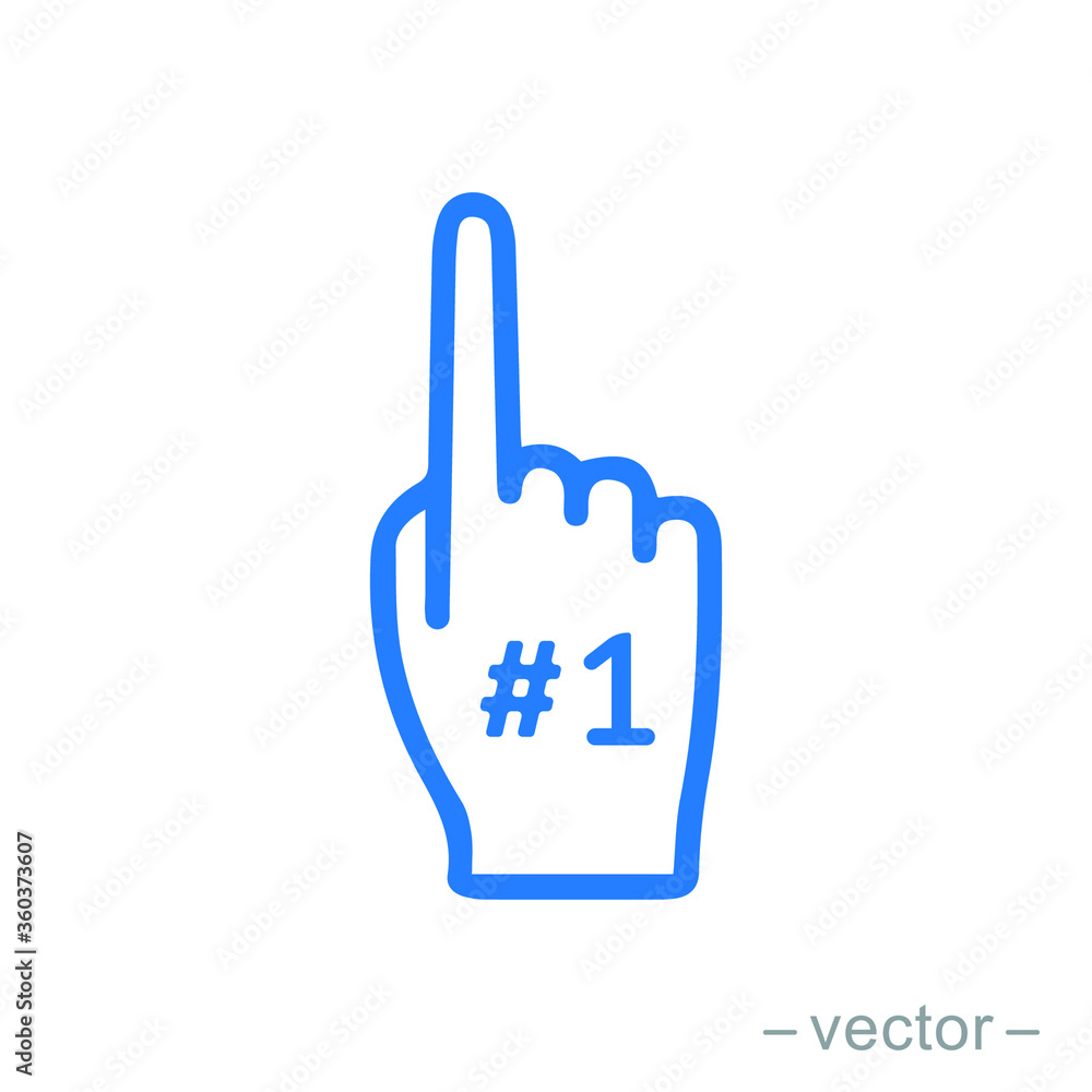 Fan Number One. Vector Illustration. Eps 10. Fan Number One. Vector Illustration. Eps 10.