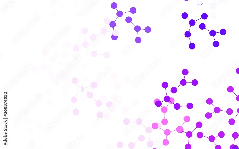 Light Purple vector background with forms of artificial intelligence.