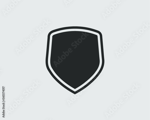 Shield icon vector. Safe and protect logo.