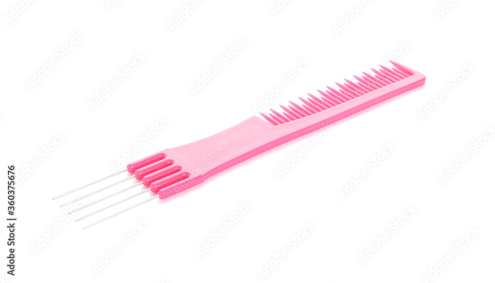 New pin tail comb isolated on white New pin tail comb isolated on white