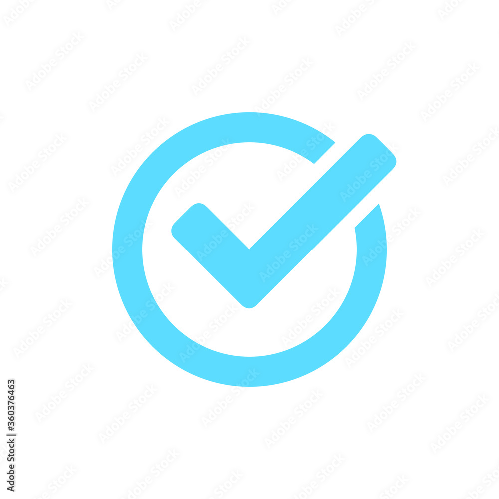 Check mark vector icon. Checkmark right symbol tick sign. Ok button correct circle icon. Check mark vector icon. Checkmark right symbol tick sign. Ok button correct circle icon.