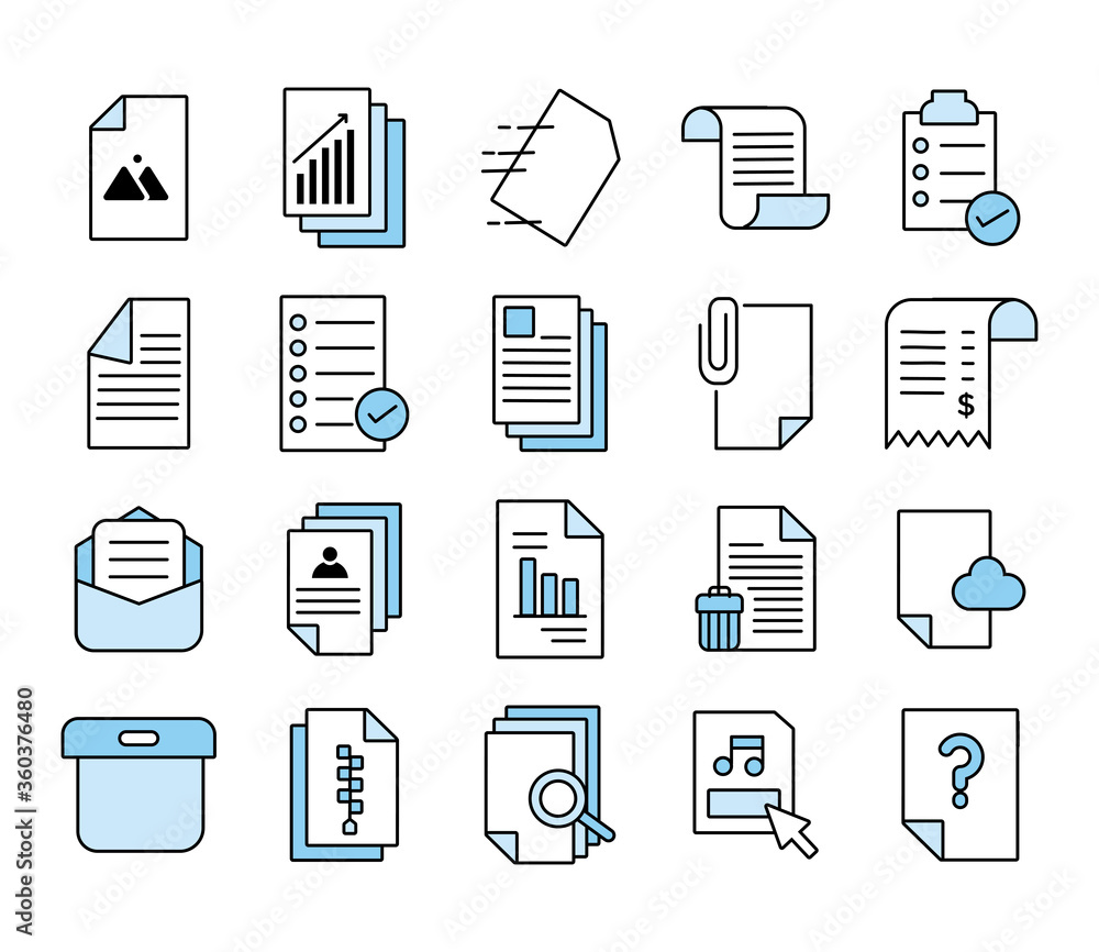 bundle of documents files office icons bundle of documents files office icons