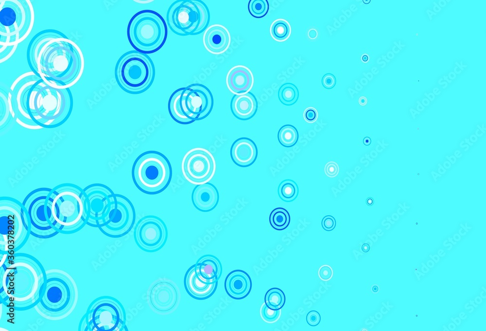 Light BLUE vector background with spots, lines.