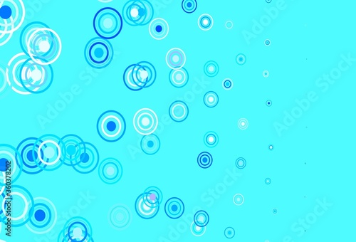 Light BLUE vector background with spots, lines.