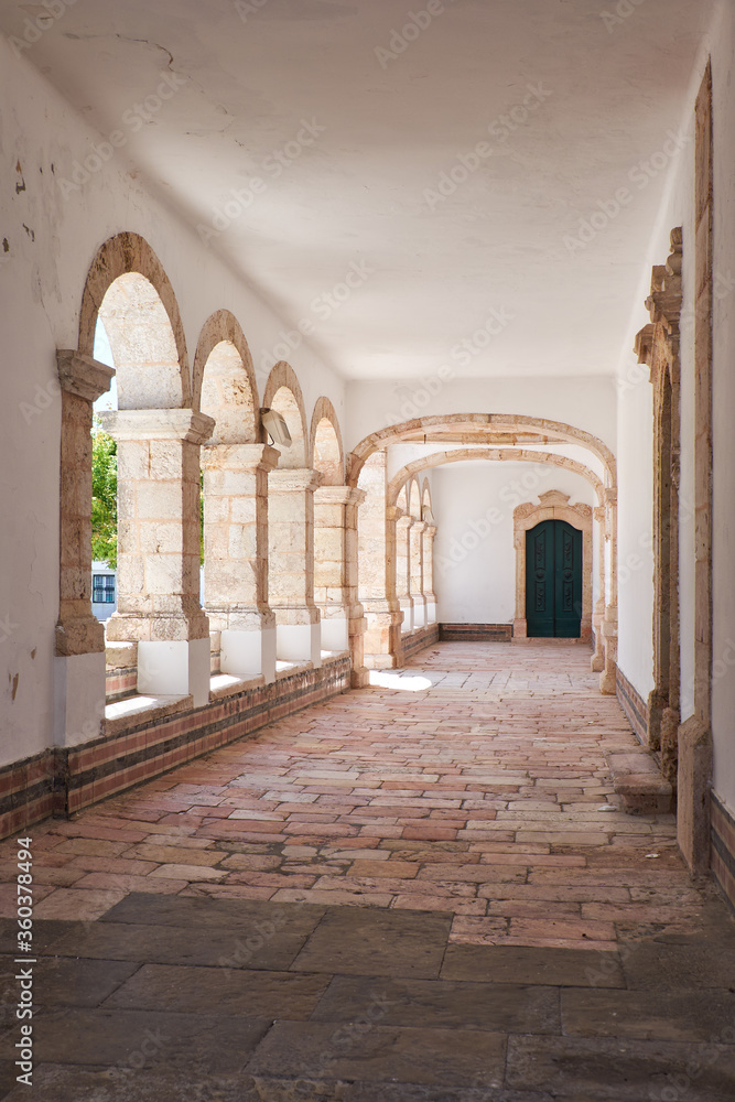 Gallery in the church of Nossa Senhora da Nazare. Nazare. Portugal