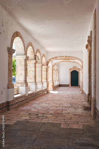 Gallery in the church of Nossa Senhora da Nazare. Nazare. Portugal