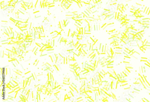 Light Green, Yellow vector template with repeated sticks, dots.